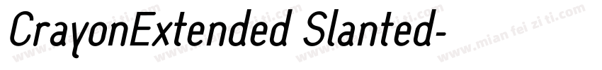 CrayonExtended Slanted字体转换